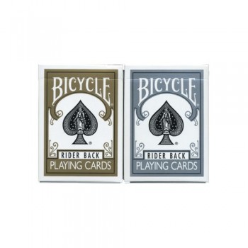 Bicycle Prestige Line Rider Back 2 pokerio kaladžių rinkinys (aukso ir sidabro sp.)